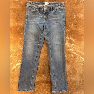 White House Black Market Straight Leg Blue Jeans